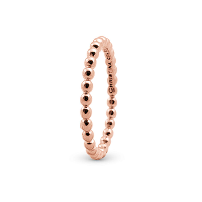 Prsteň - Circles, rose goldplated 2