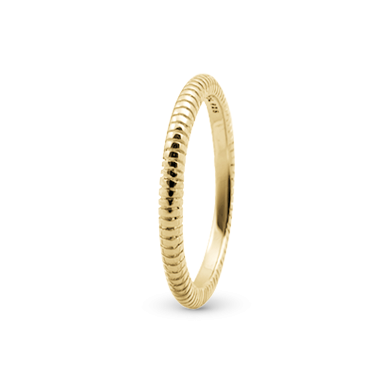Prsteň - Lines, goldplated 2