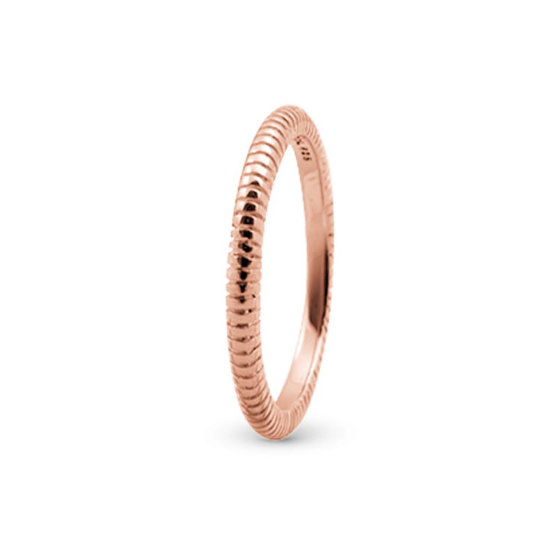 Prsteň - Lines, rose goldplated 2