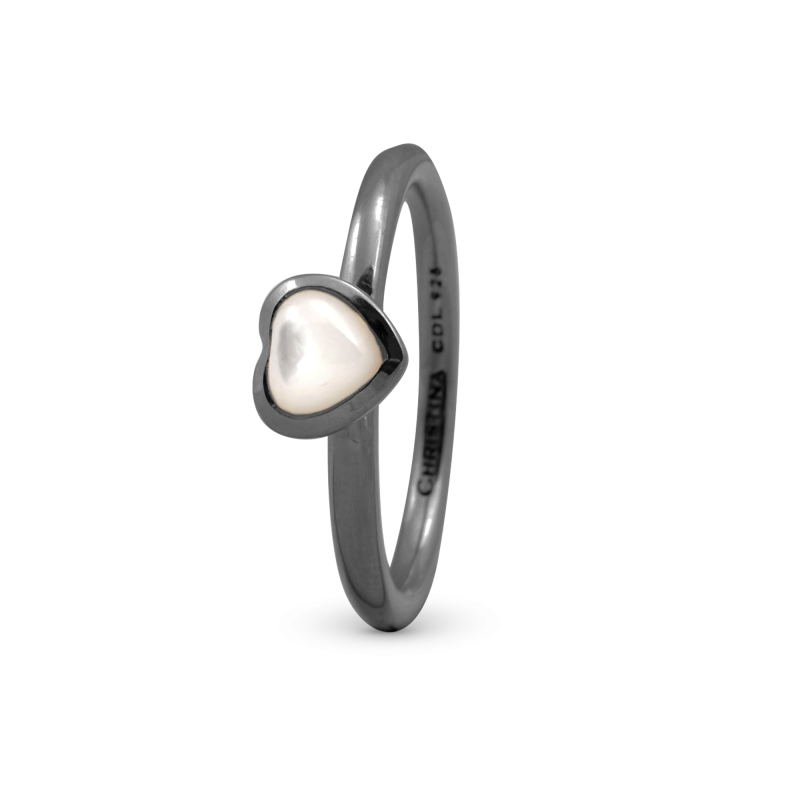 Prsteň - Heart mother of pearl 2