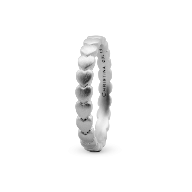 Prsteň - Hearts, silver 2