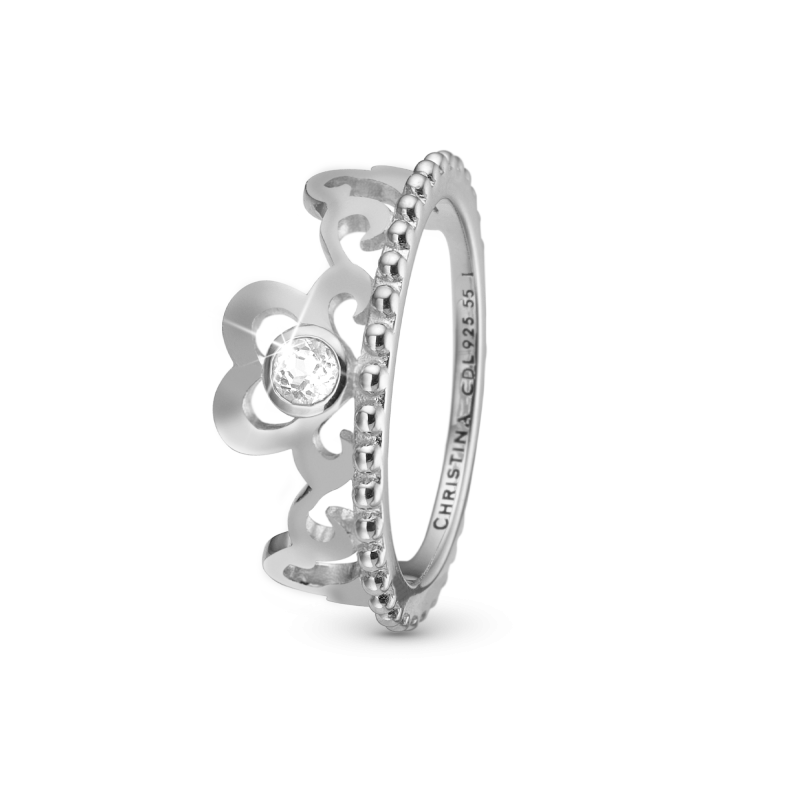 Prsteň - Princess Hearts, silver 2