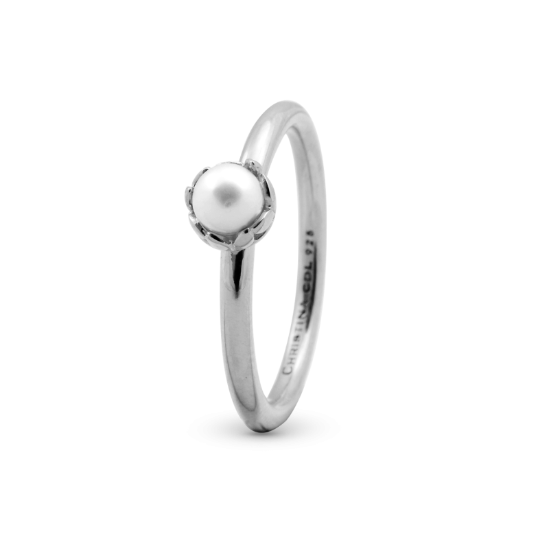 Prsteň - Pearl Flower, silver, 2