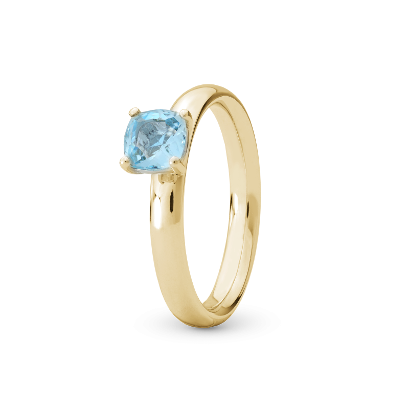 Prsteň - Sky Topaz, goldpl 2
