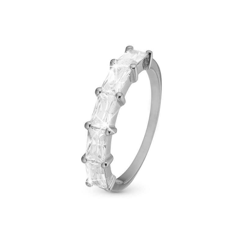 Prsteň - White Baguette 2