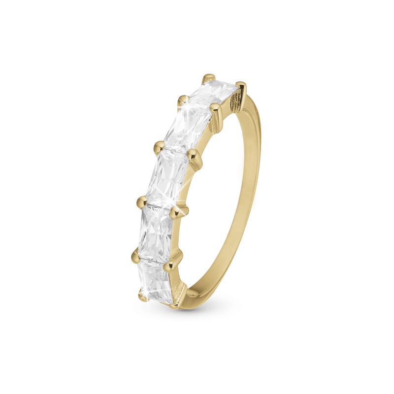 Prsteň - White Baguette 2