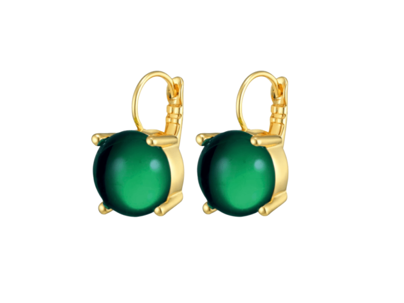 DYRBERG/KERN náušnice DIANA SG GREEN 390035 2