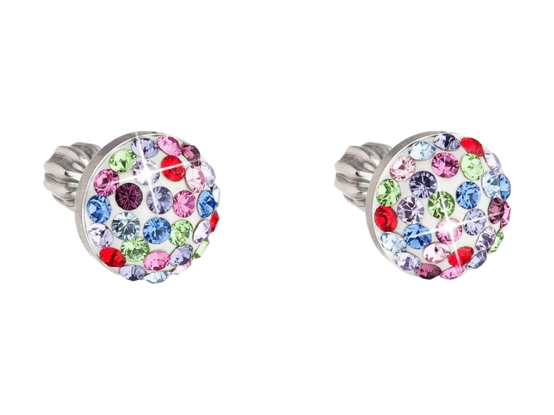 Strieborné náušnice kôstky Swarovski mix 31336.3 mix 2