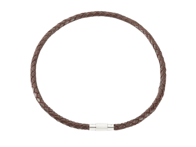 Pánsky hnedý kožený náhrdelník AAGAARD 730131 2