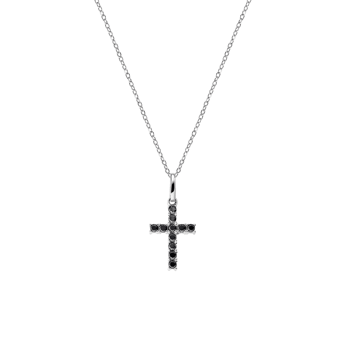 Dámsky náhrdelník AMEN s krížom s čiernymi zirkónmi 2
