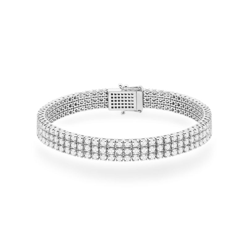 B0035 náramok s laboratórnymi diamantmi, biele zlato Au 585/1000 2