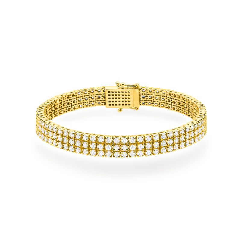 B0035 náramok s laboratórnymi diamantmi, žlté zlato Au 585/1000 2