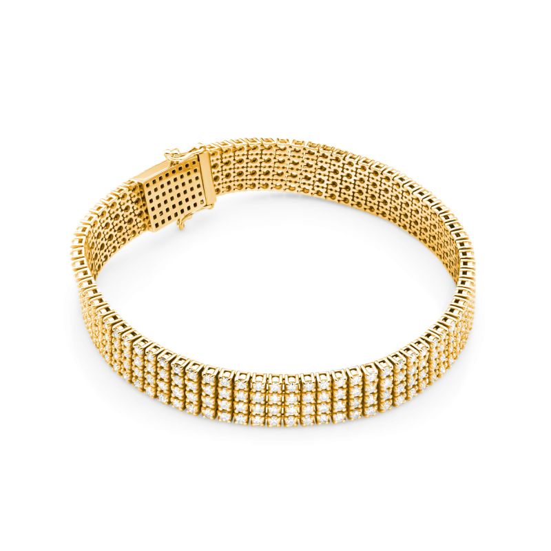 B0036 náramok s diamantmi žlté zlato Au 585/1000 2