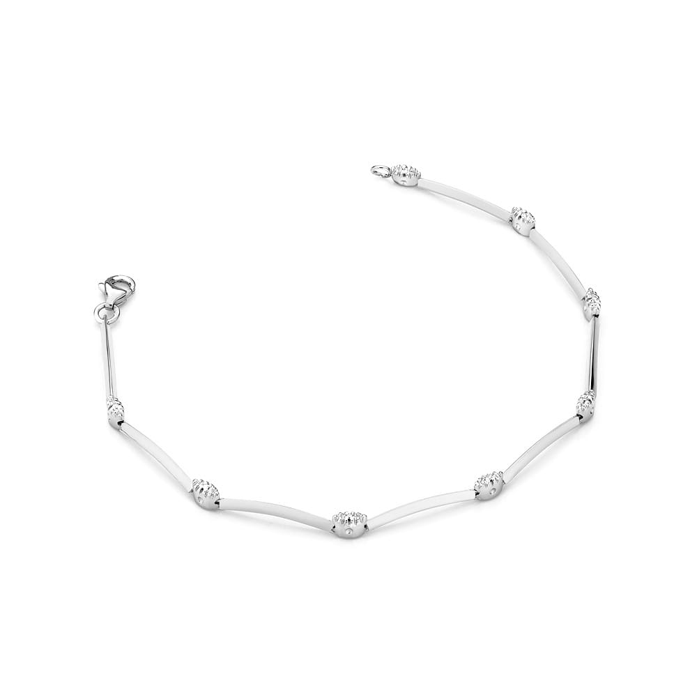 B15747 náramok s diamantmi, biele zlato Au 585/1000 2