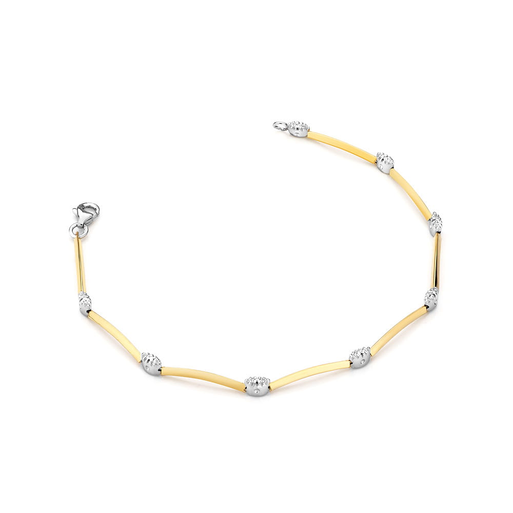 B15747 náramok s diamantmi žlté zlato Au 585/1000 2