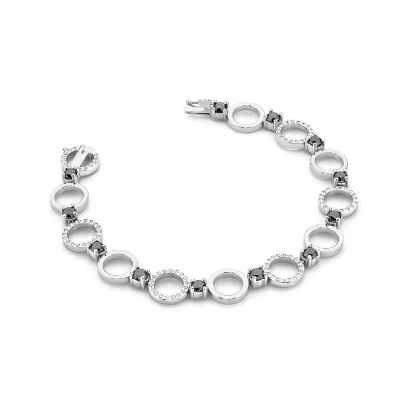 B28652 náramok s diamantmi, biele zlato Au 585/1000 2