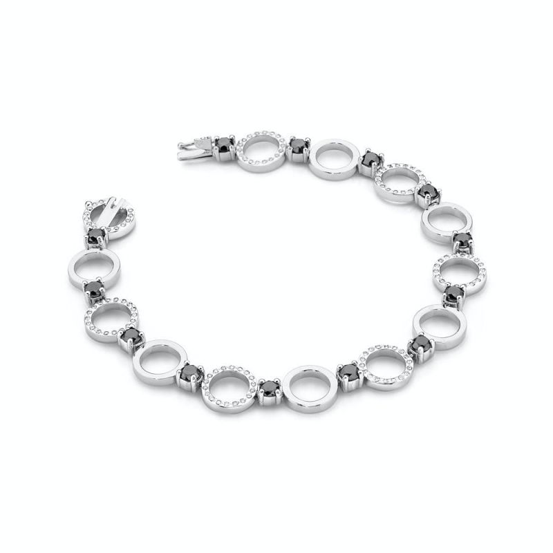 B28652 náramok s diamantmi, biele zlato Au 585/1000 2