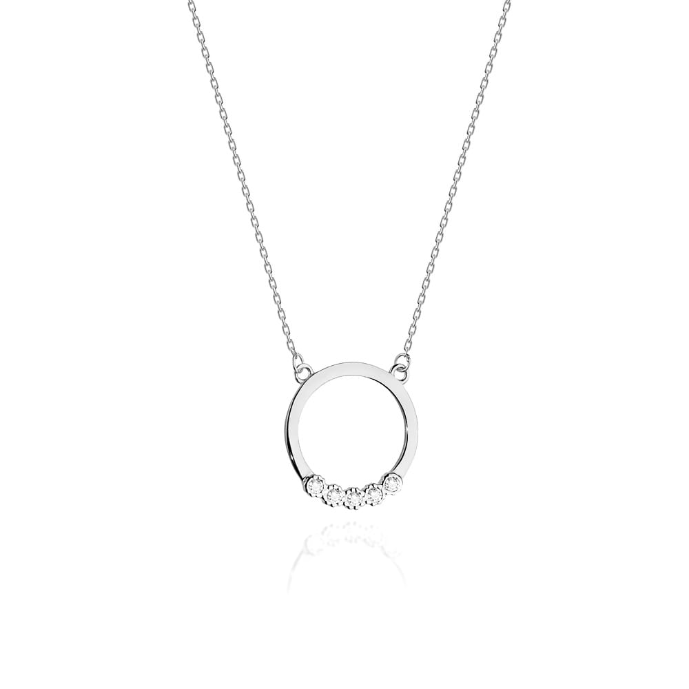 C020 náhrdelník s diamantmi biele zlato Au 585/1000 2