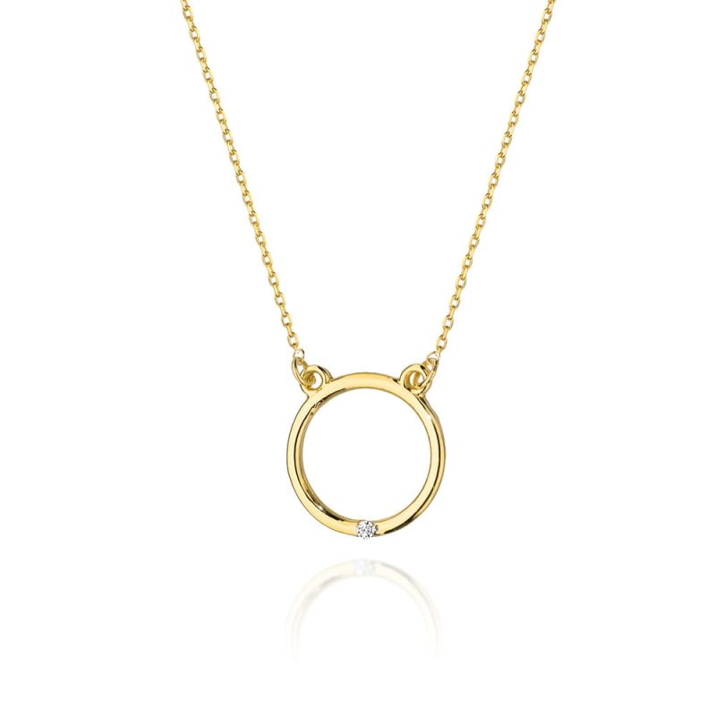 C028 náhrdelník s diamantmi žlté zlato Au 585/1000 2
