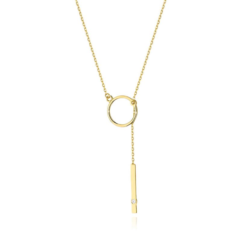 C049 náhrdelník s diamantmi žlté zlato Au 585/1000 2