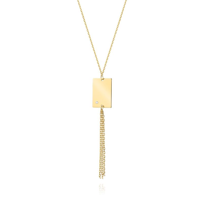 C054 náhrdelník s diamantmi žlté zlato Au 585/1000 2
