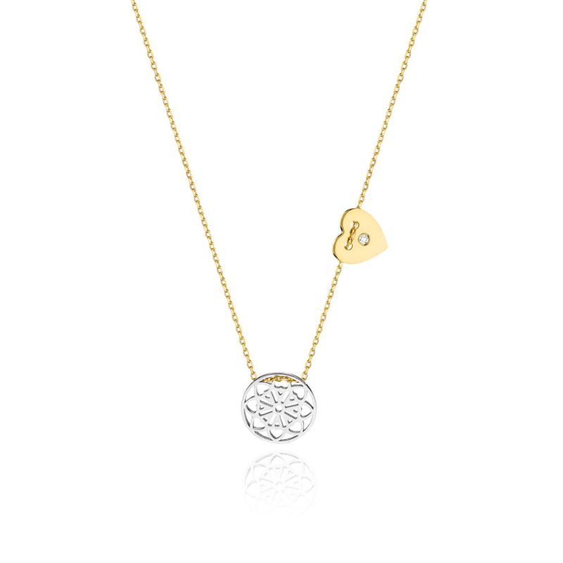 C063 náhrdelník s diamantmi žlté zlato Au 585/1000 2