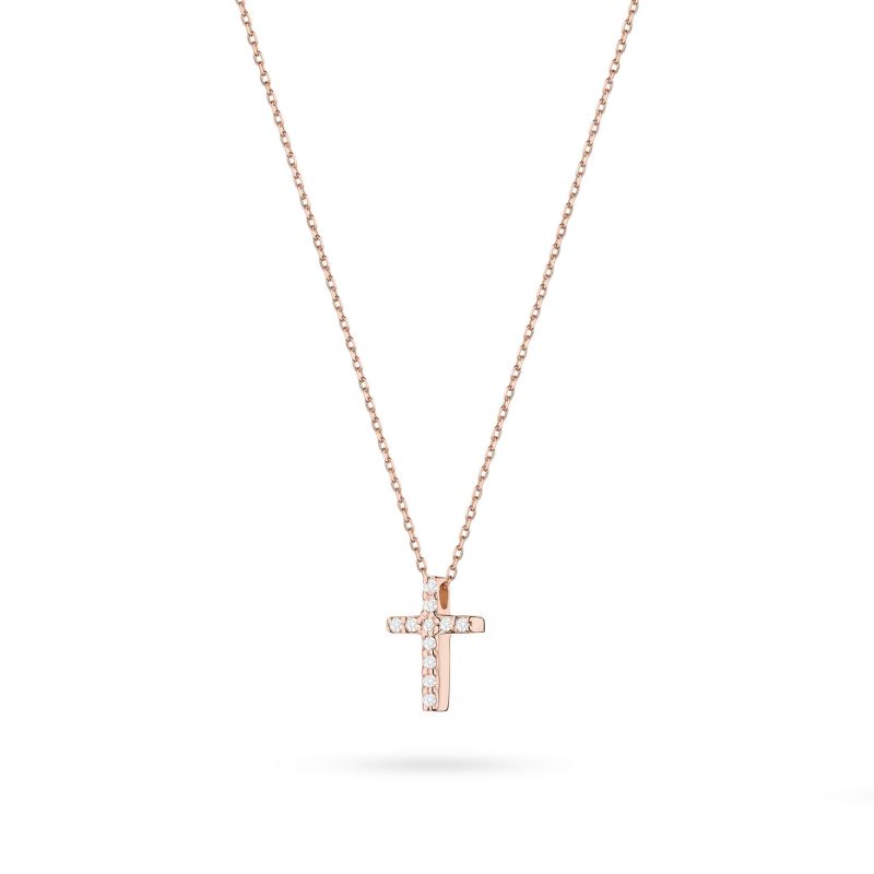 C066 náhrdelník s diamantmi ružové zlato Au 585/1000 2