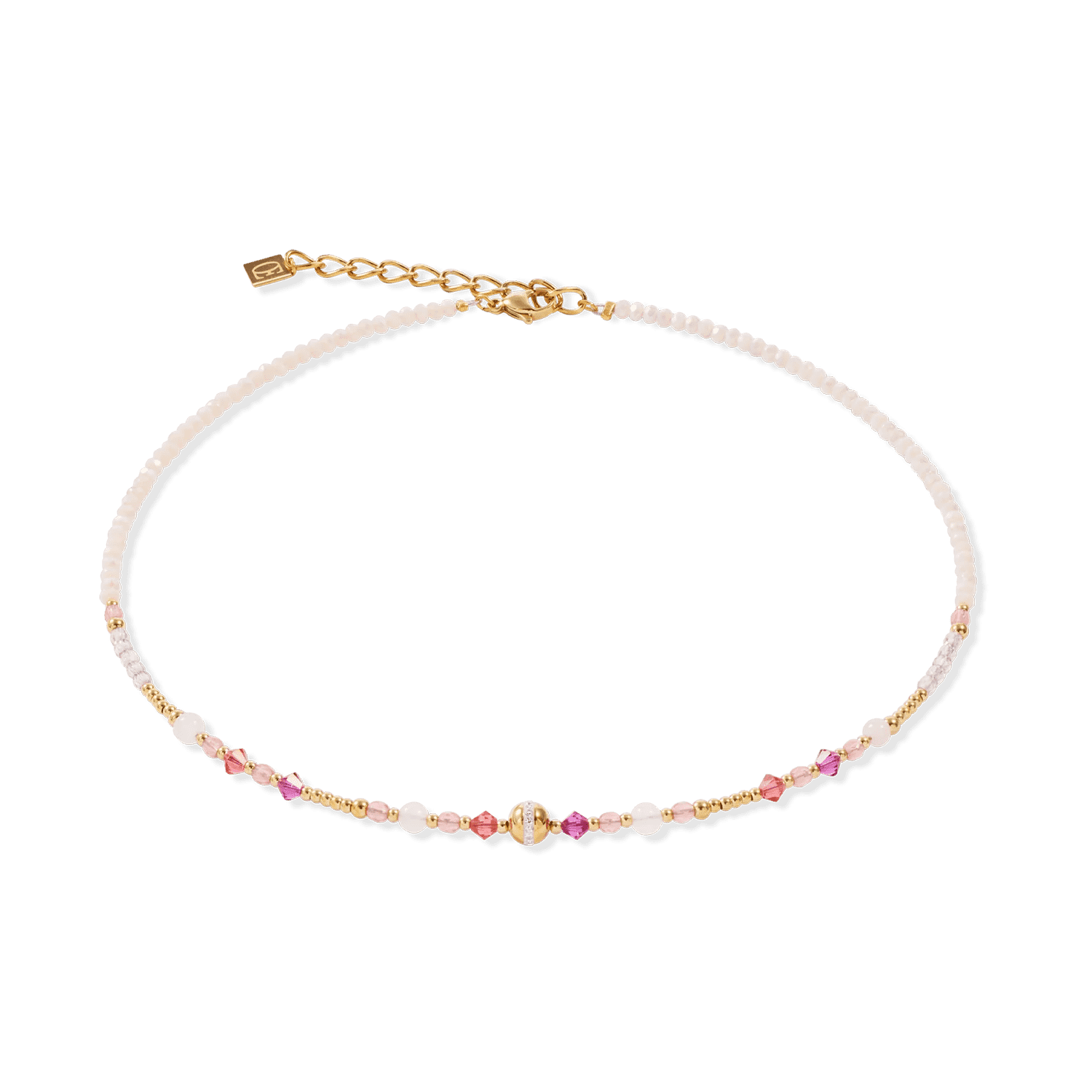 COEUR DE LION dámsky náhrdelník Golden Sphere Shape Mix rose 4350101900 2