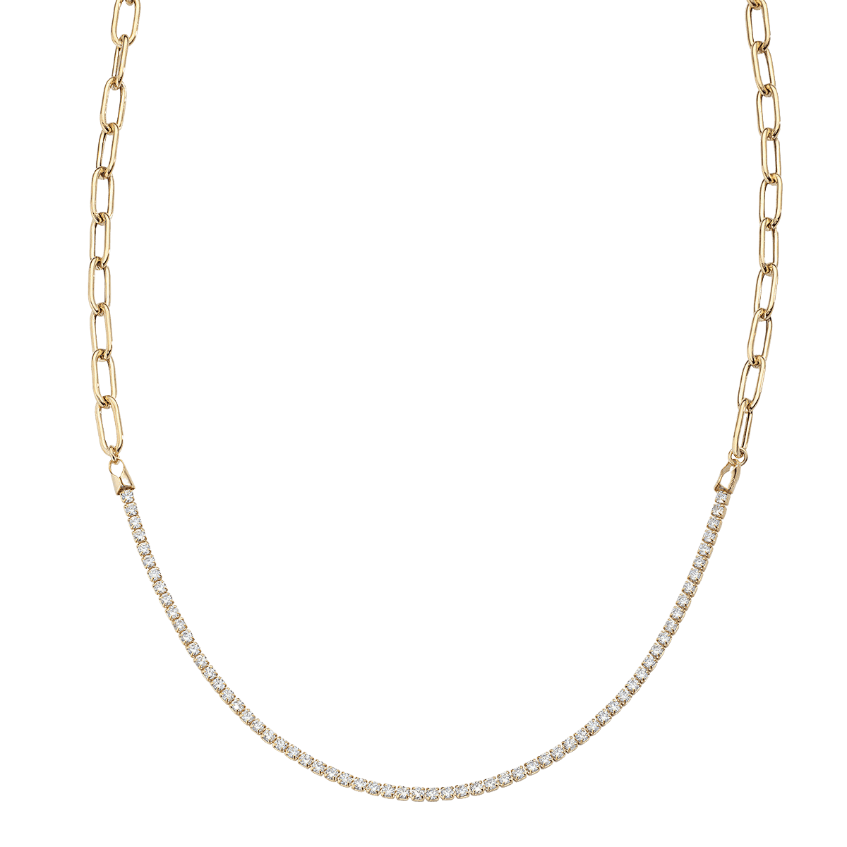 Dámsky pozlátený tenisový náhrdelník AMEN CLCATEGBZ 2