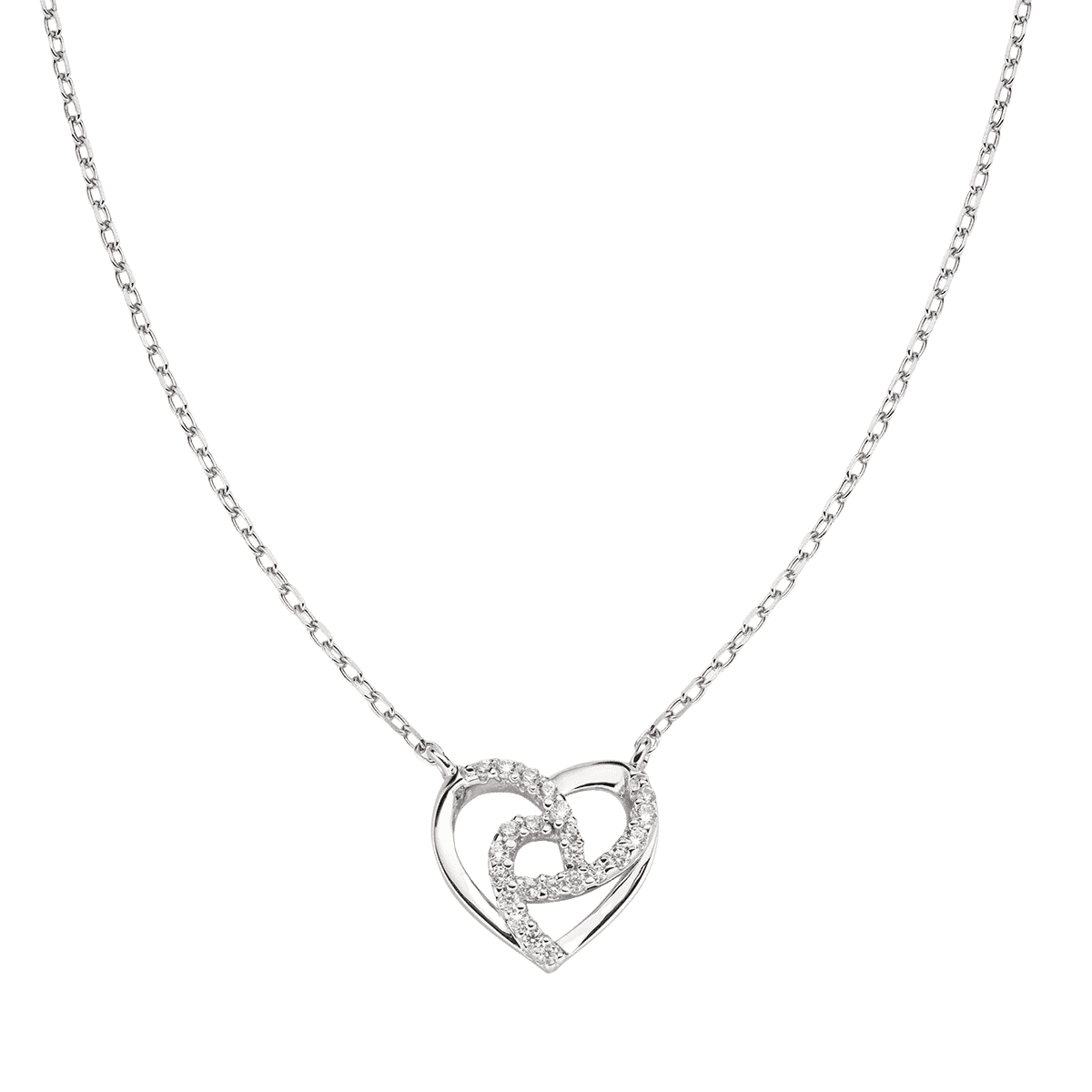 Strieborný náhrdelník AMEM srdiečko CLHHBBZ 2