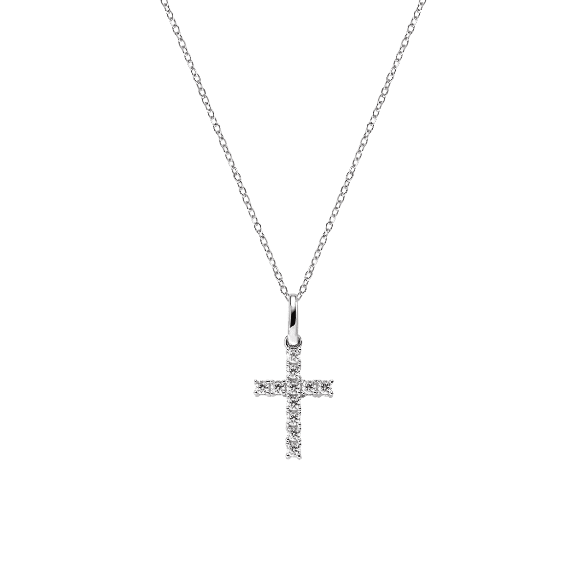 Dámsky náhrdelník AMEN s krížom s bielymi zirkónmi CRBB03 2