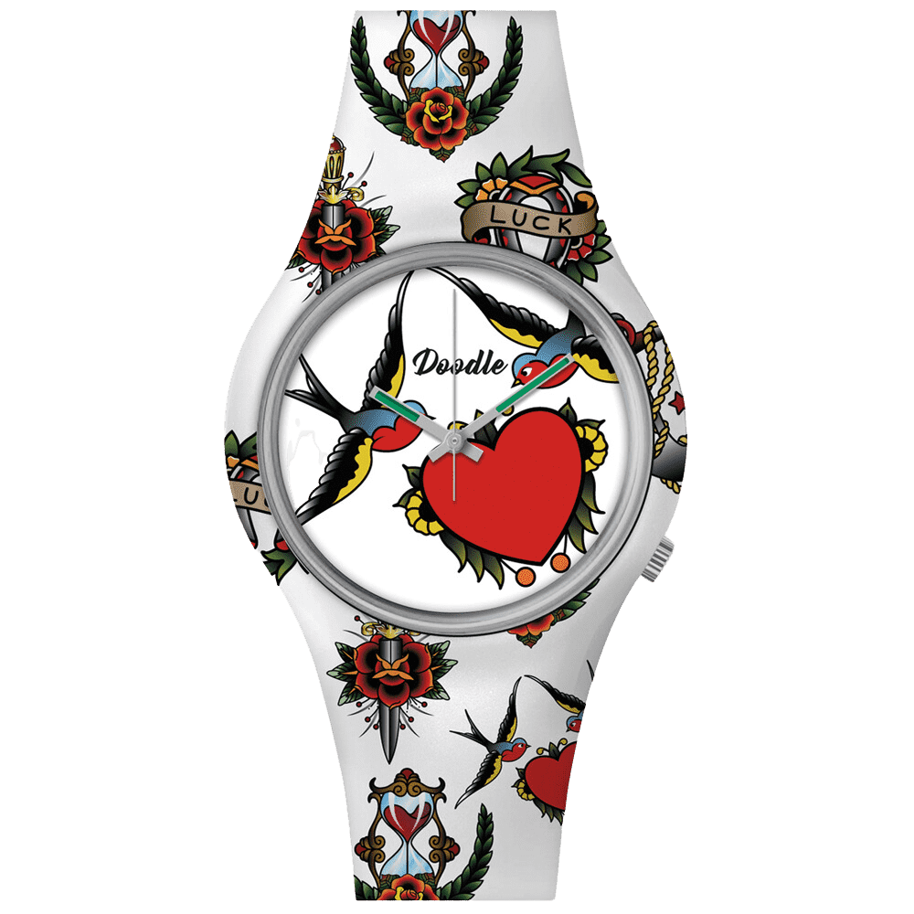 Hodinky Doodle Swallows and Hearts DOTA002 2