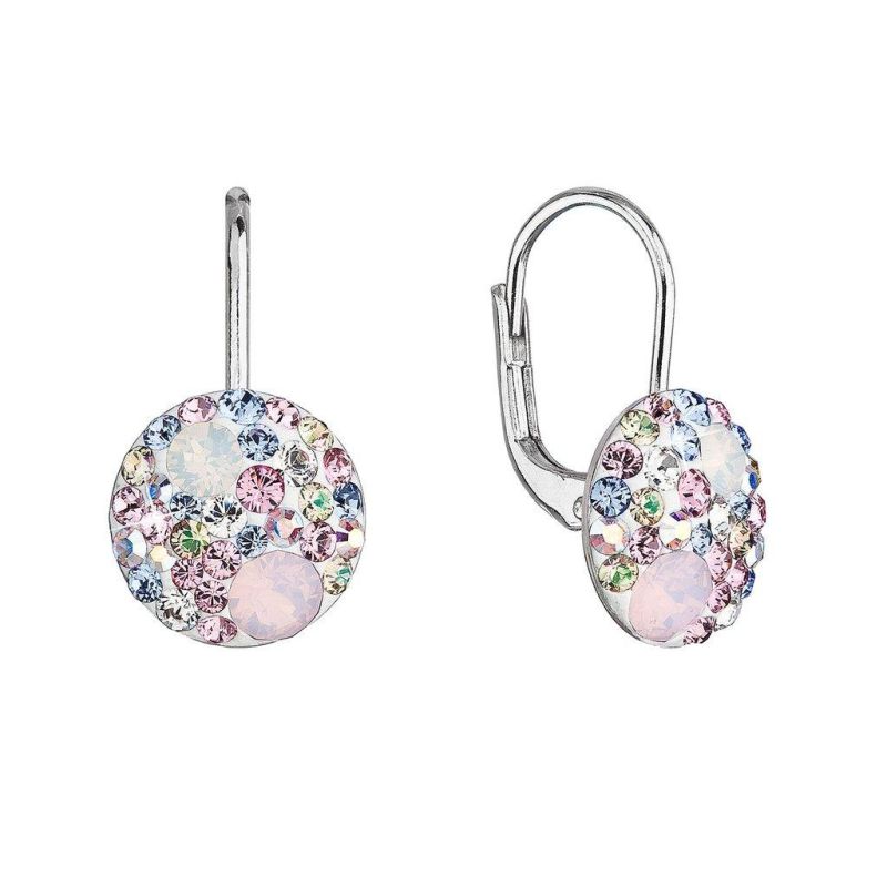 Strieborné náušnice s kryštálmi Swarovski 31315.3 magic rose 2