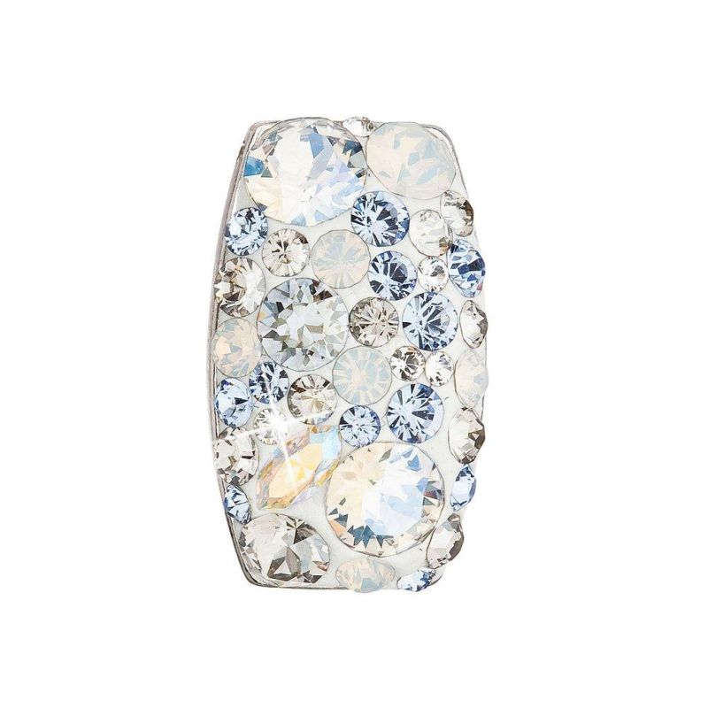Strieborný prívesok s kryštálmi Swarovski modrý obdĺžnik 34194.3 light sapphire 2