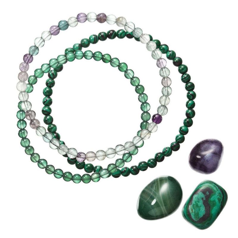 Náramky s minerálnymi kameňmi malachit, fluorit, green achát 43043.3 zelený 2