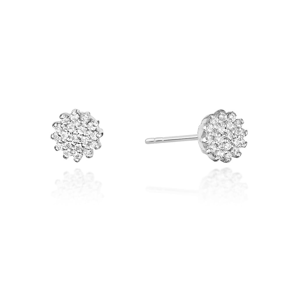 KO401 náušnice s diamantmi, biele zlato Au 585/1000 2