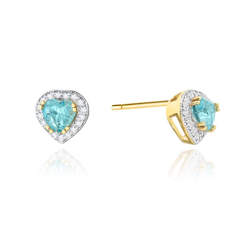 KO507 Topaz náušnice 2 x 0,50ct žlté zlato Au 585/1000 2