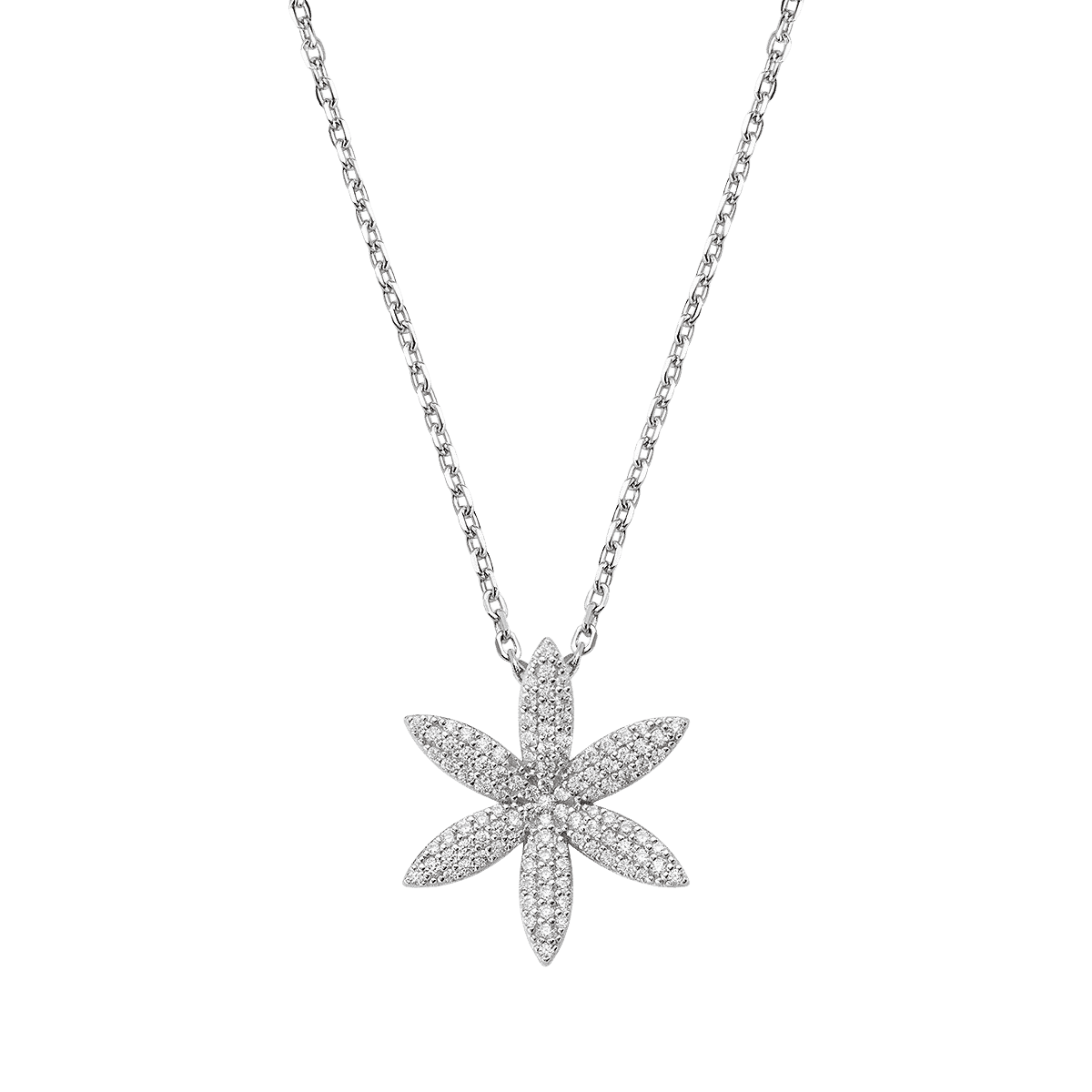 Strieborný náhrdelník AMEN Flower of Life s bielymi zirkónmi 2