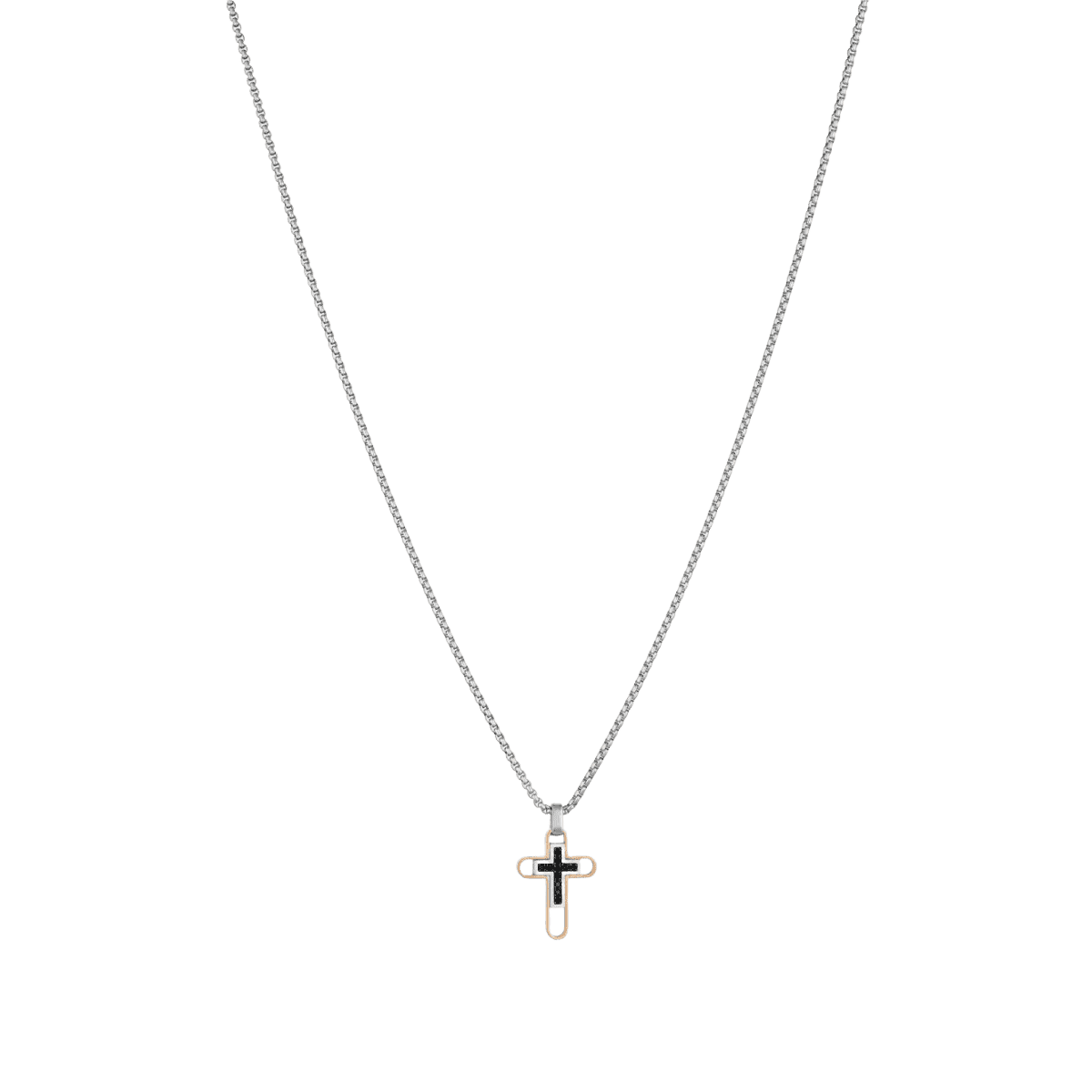 Pánsky oceľový náhrdelník s krížikom LIU.JO MLJ333 2