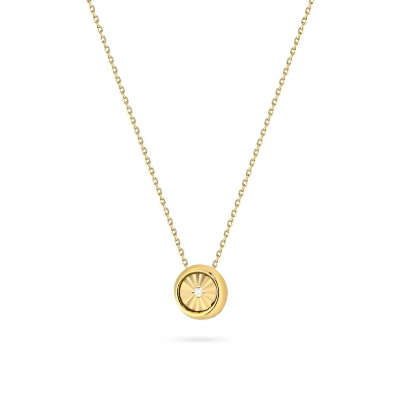 Náhrdelník N0077 Diamant 0,005ct žlté zlato Au 585/1000 2