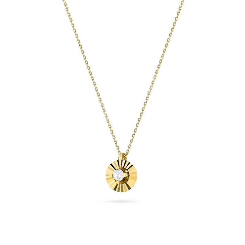 Náhrdelník N0080 Diamant 0,10ct žlté zlato Au 585/1000 2