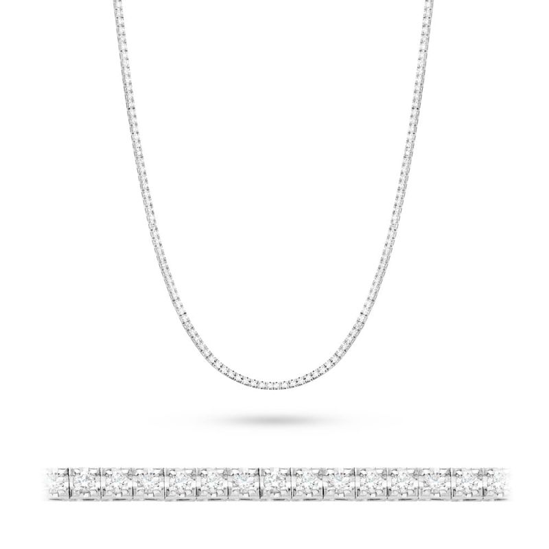 Náhrdelník N45056 s diamantmi z bieleho zlata Au 585/1000 2