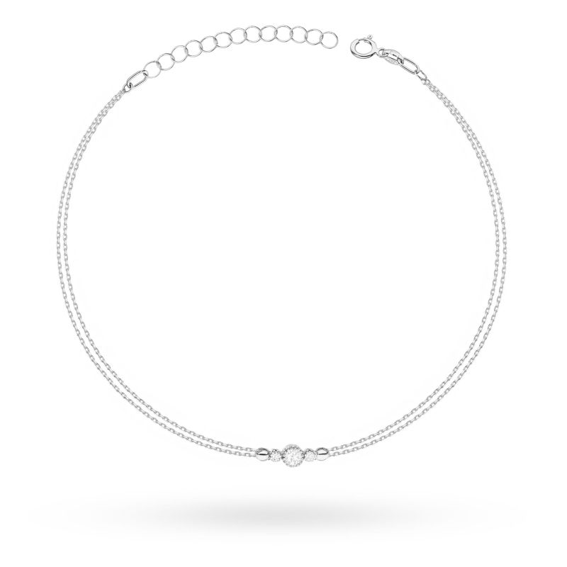 Náramok B003 Diamant 0,10ct biele zlato Au 585/1000 2