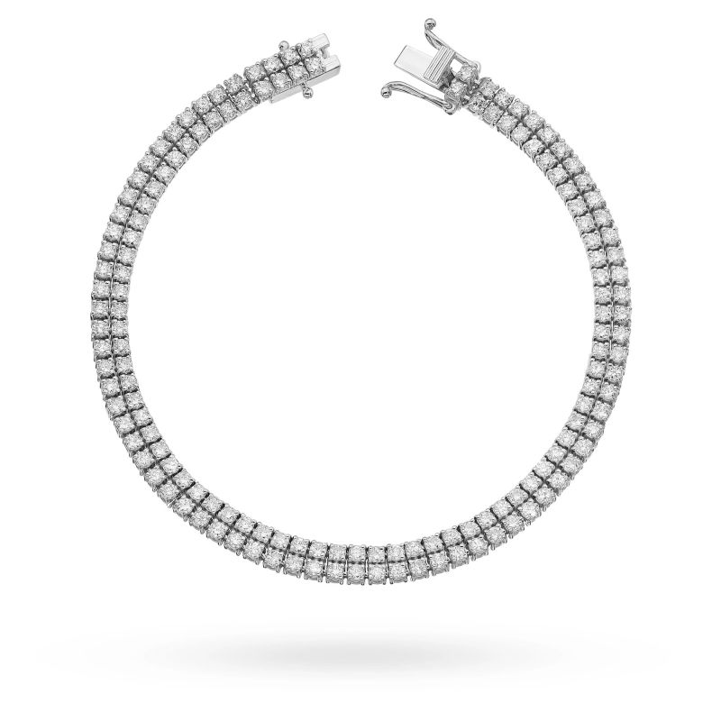 Náramok B0034 s diamantmi biele zlato Au 585/1000 2