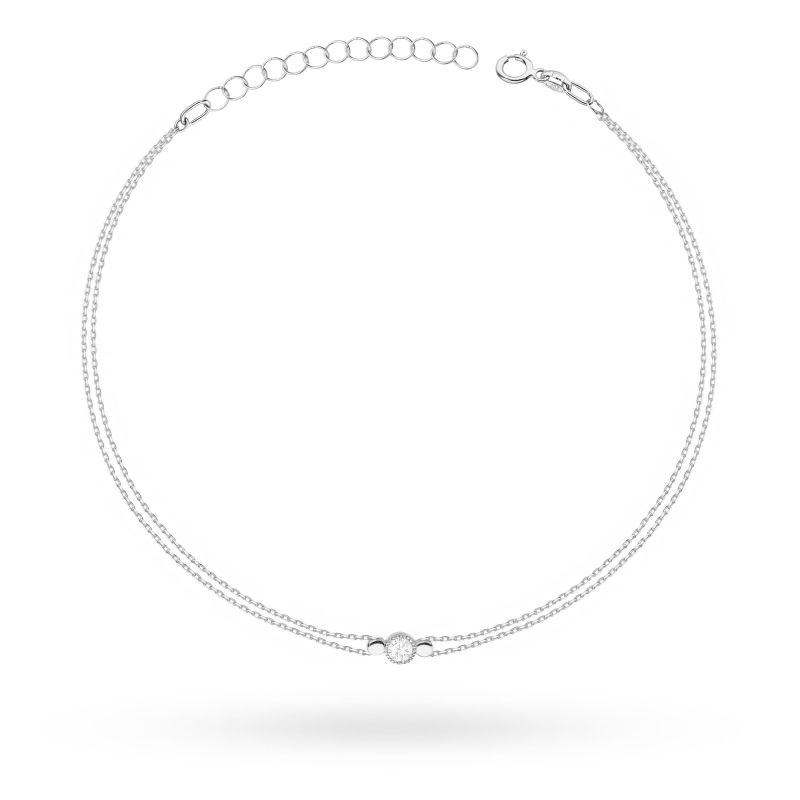 Náramok B004 Diamant 0,10ct biele zlato Au 585/1000 2