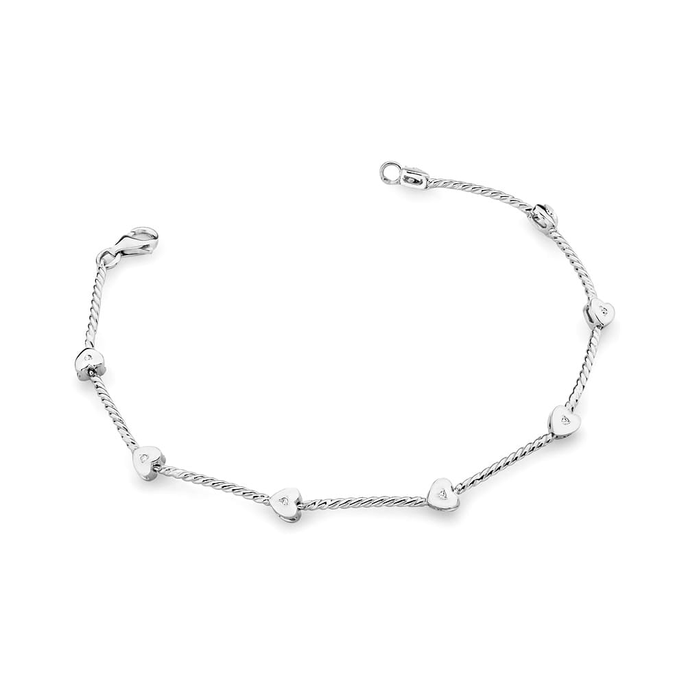 Náramok B05806 s diamantmi biele zlato Au 585/1000 2