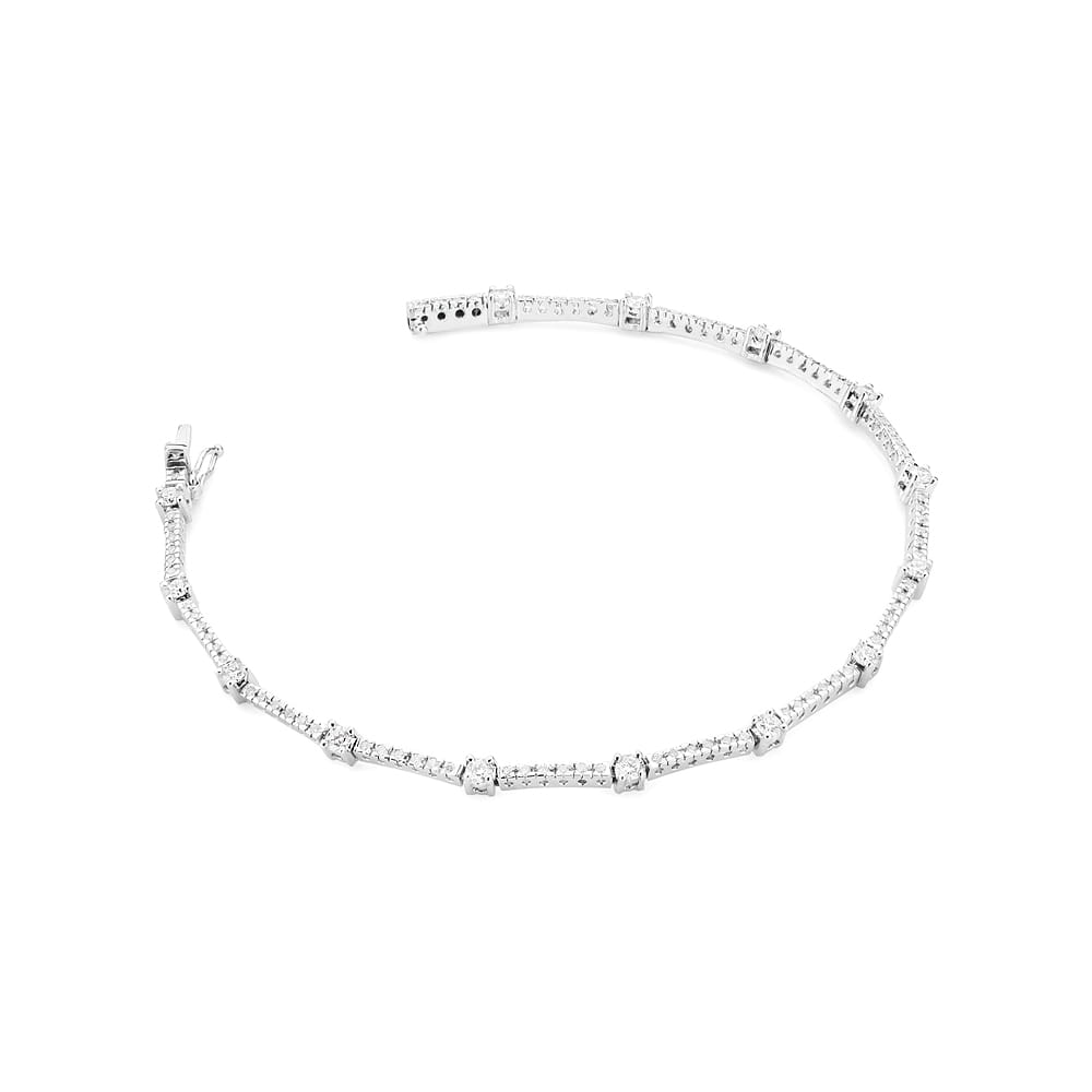 Náramok B08581 s diamantmi biele zlato Au 585/1000 2