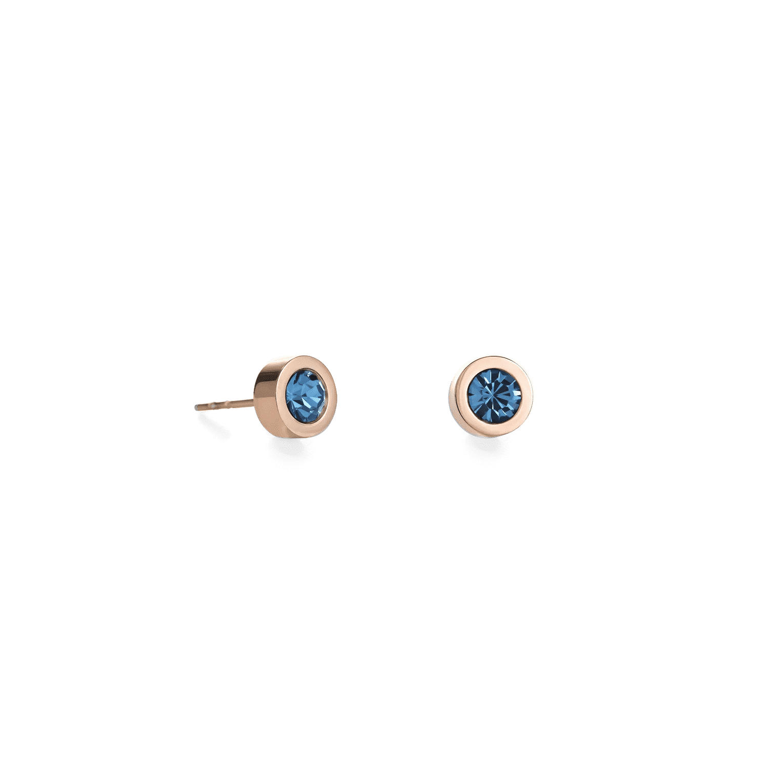 COEUR DE LION dámske náušnice Crystal & stainless steel rose gold petrol 228210628 2