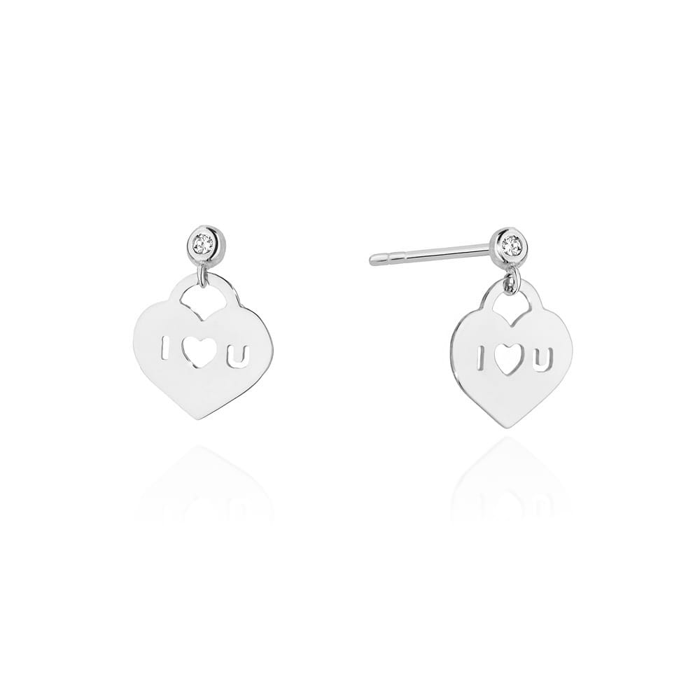 Náušnice CK011 Diamant 2 x 0,0145ct biele zlato Au 585/1000 2
