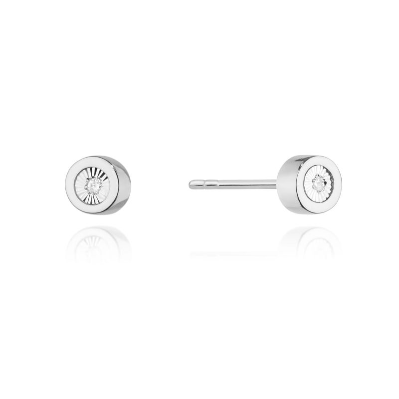 Náušnice CK017 Diamant 2 x 0,0145ct biele zlato Au 585/1000 2